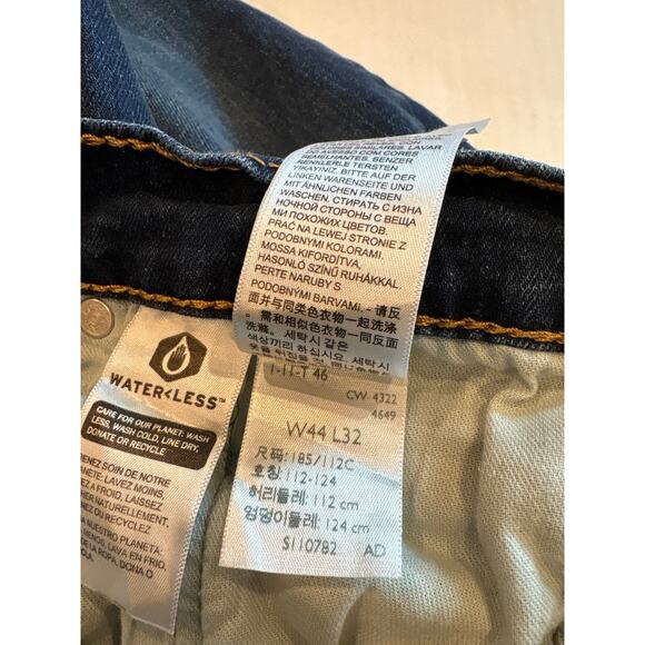 Levis 569 Jeans Mens 44x32 Blue Loose Fit Straight Leg Stretch Denim Causal - Picture 5 of 12